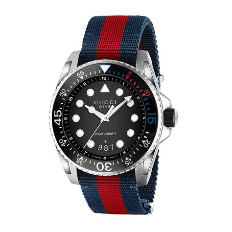 gucci dive watch blue